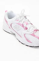 New Balance White & Pink 530 Sneakers