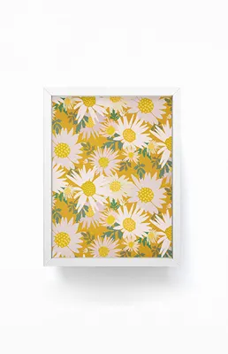Flower Walnut Framed Mini Art Print