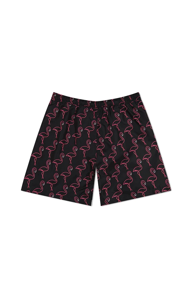 WeSC America Inc Zack Neon Flamingo Aop 5" Swim Trunks