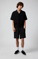 PacSun Black Stripe Linen Shorts