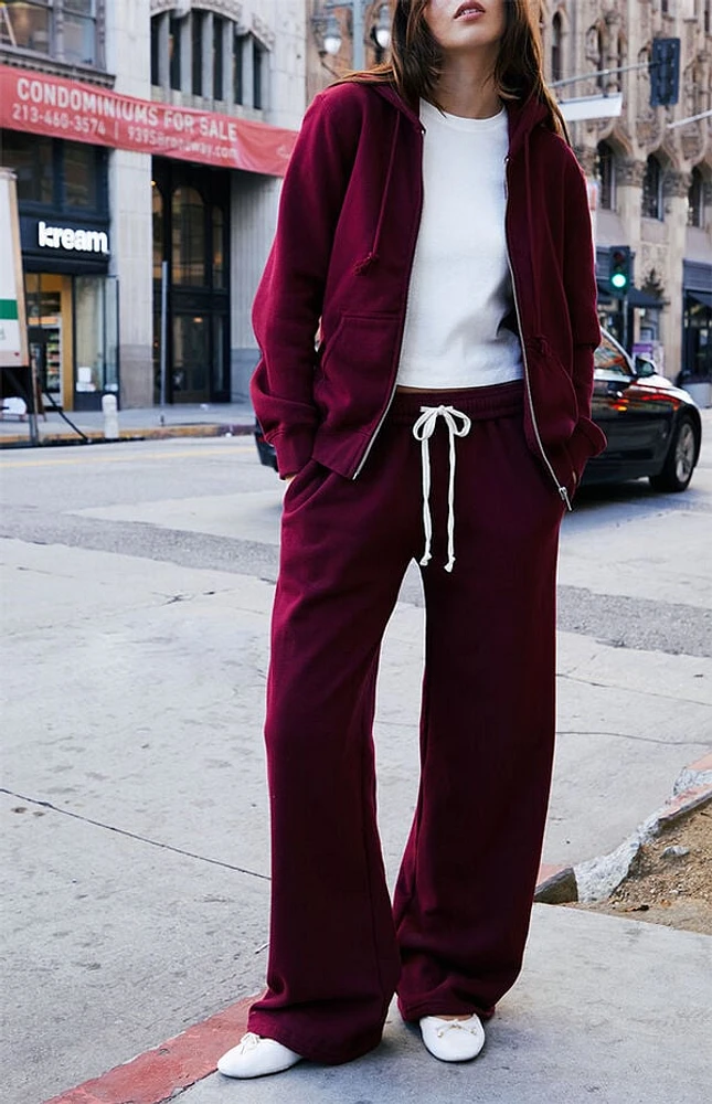 John Galt Burgundy Christy Full Zip Hoodie