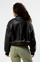 Glamorous Faux Leather Bomber Jacket