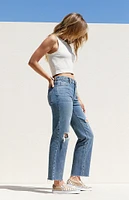 PacSun Medium Indigo Ripped '90s Straight Leg Jeans