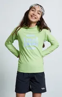 PacSun Kids Green Wave Long Sleeve Rashguard