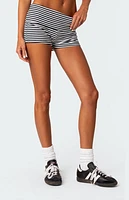 Edikted Striped Fold Over Shorts