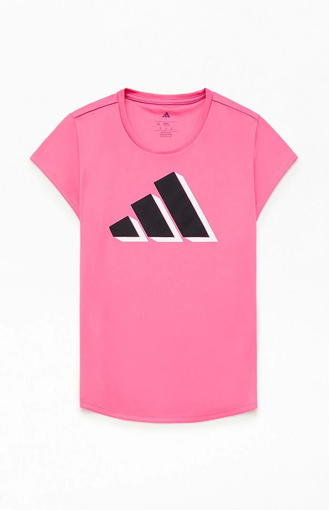 adidas Kids Pink Cap Sleeve T-Shirt