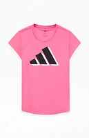 adidas Kids Pink Cap Sleeve T-Shirt