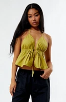 LA Hearts Tie Front Babydoll Top