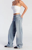 PacSun Casey Rhinestone Butterfly Low Rise Baggy Jeans