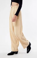 24 COLOURS Beige High Waisted Trousers