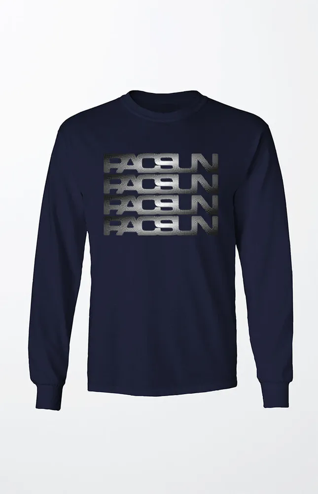 PacSun Gradient Repeat Logo Long Sleeve T-Shirt