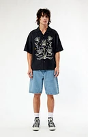 Pacsun Provincial Oversized Embroidered Camp Shirt