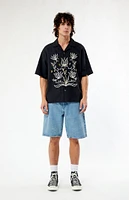 PacSun Provincial Oversized Embroidered Camp Shirt