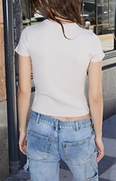 John Galt Cream Hailie Basic T-Shirt