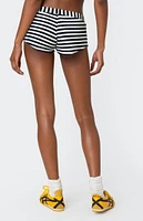 Edikted Stripey Ribbed Micro Shorts