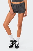 Edikted Irene Low Rise Pointelle Micro Shorts