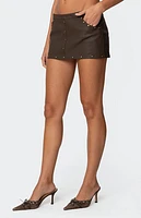 Edikted Stormi Faux Leather Mini Skort