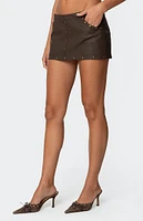 Edikted Stormi Faux Leather Mini Skort