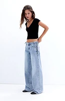 Pacsun Casey Bow Low Rise Baggy Jeans
