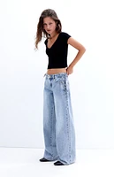 PacSun Casey Bow Low Rise Baggy Jeans