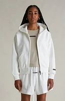 Fear of God Essentials Women's Cloud White Classic Zip Up Hoodie