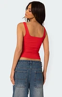 Edikted Rio Ruched Square Neck Top