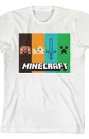 Kids Minecraft Flat Panel T-Shirt