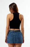 True Religion Crystal Cropped Tank Top