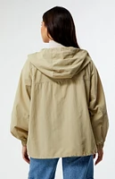 Daisy Street Asymmetrical Parachute Zip Up Jacket