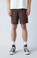 PacSun Brown Reed Twill Volley Shorts