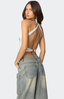 Edikted Caity Backless High Neck Top