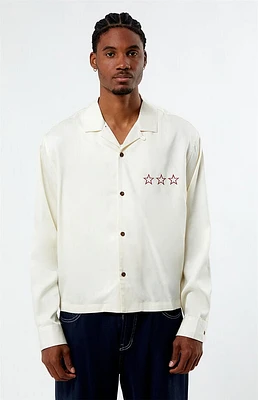 Pacsun Graphic Long Sleeve Cropped Camp Shirt