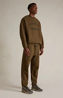 Fear of God Essentials Olive Fleece Sweatpants