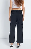 Dickies Black Cropped Straight Fit Cargo Pants