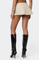 Edikted Margaret Pleated Ribbon Bow Mini Skort