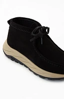 Clarks Black Suede Wallabee Eden Shoes