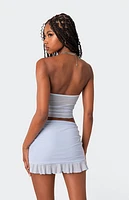 Edikted Solange Ruffle Mesh Tube Top
