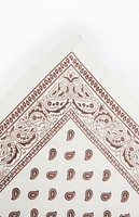 LA Hearts Bone Paisley Bandana
