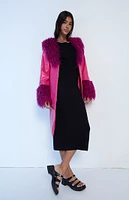 Daisy Street Faux Leather & Fur Coat