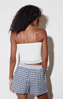 LA Hearts Bow Mesh Tube Top