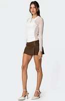 Edikted Triple Belt Faux Leather Mini Skort