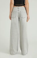 Pacsun Casey Light Gray Dart Low Rise Baggy Jeans