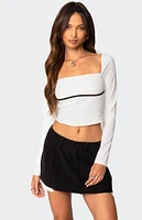 Edikted Coco Contrast Square Neck Top