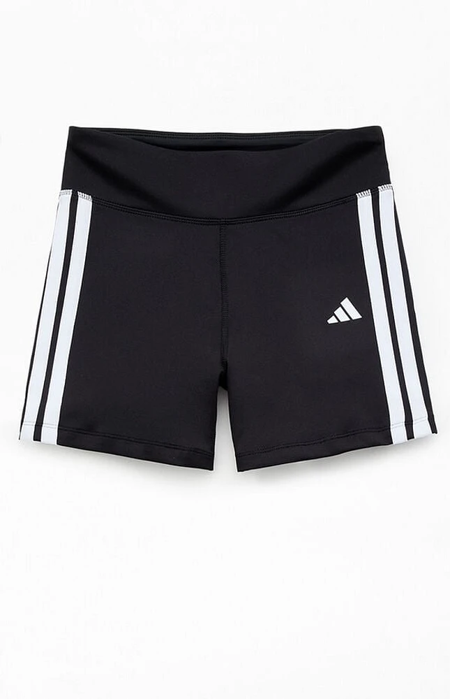adidas Kids Black 3 Stripe Bike Shorts
