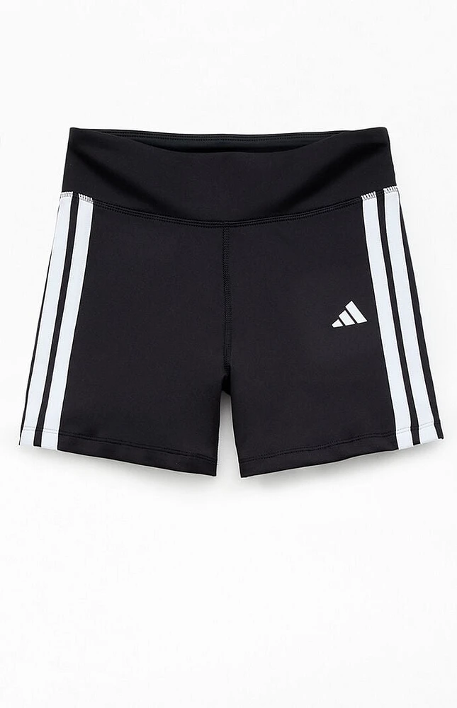 adidas Kids Black 3 Stripe Bike Shorts