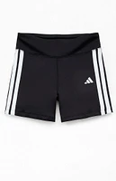 adidas Kids Black 3 Stripe Bike Shorts