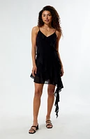 Glamorous Black Ruffle Mini Dress