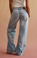 RARE DNM EDIT Light Blue Ripped Low Rise Baggy Jeans
