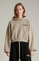 Fear of God Essentials Women's Desert Sand Fleece Cropped Hoodie