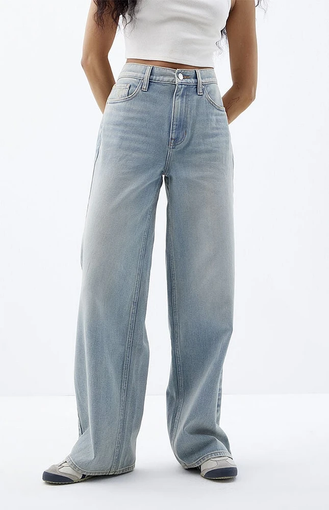 PacSun Cali Light Indigo Tint Baggy Boyfriend Jeans